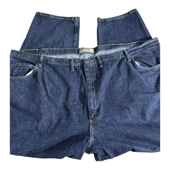 WRANGLER AUTHENTICS Jeans Big & Tall Mens 58 x 30 Straight Leg Dark Blue ZM200RD - Picture 13 of 14